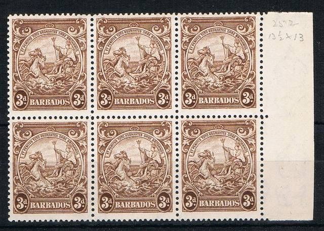 Image of Barbados SG 252/252a UMM British Commonwealth Stamp